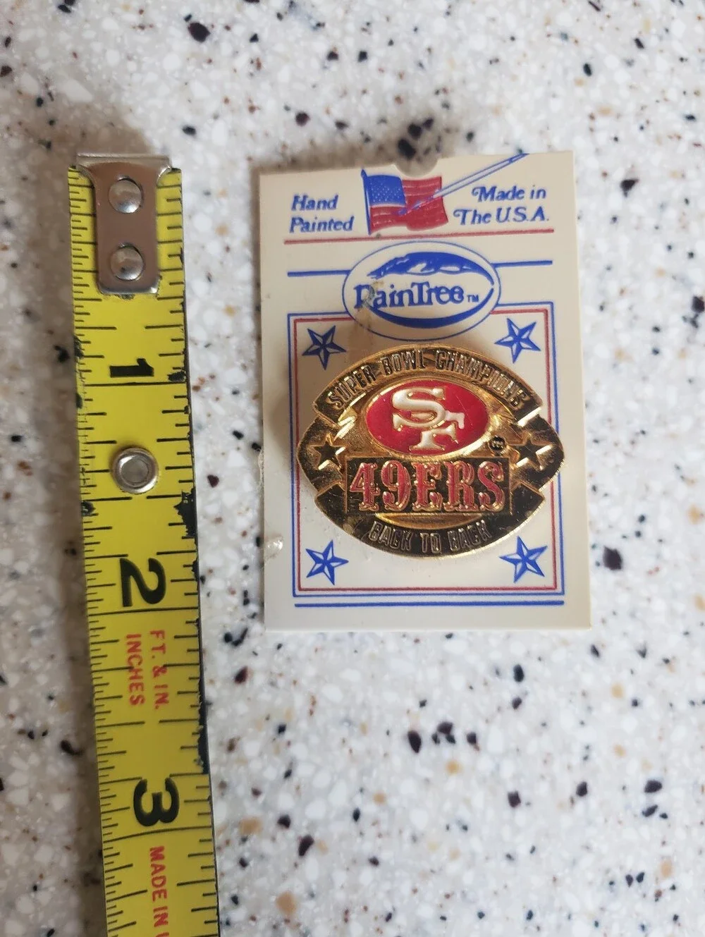 Vintage Back To Back San Francisco 49ers Super Bowl Champions Gold Pin